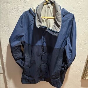 REI Blue Raincoat Weather-Resistant Practical